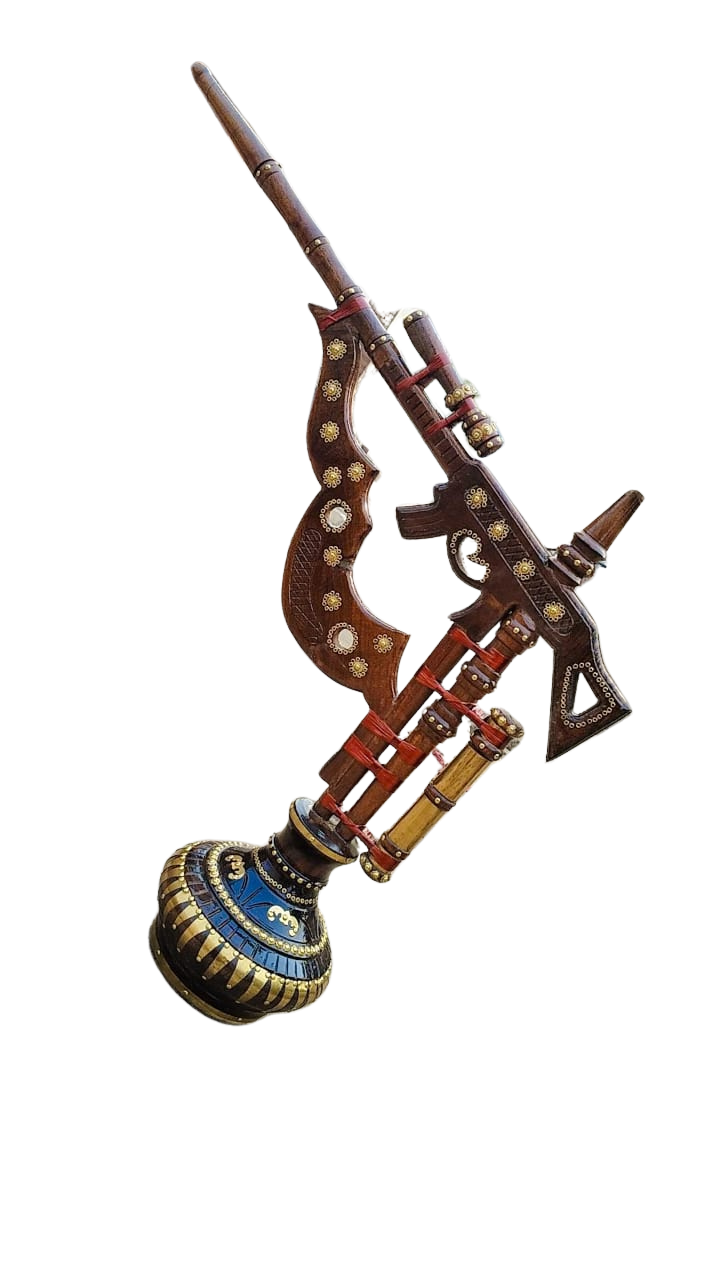 AK47 design wooden hookah